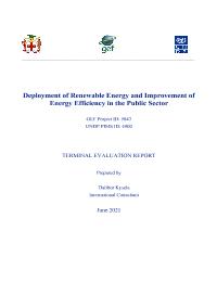 Final Evaluation of the  "Deployment of Renewable Energy and Improvement of Energy Efficiency in the Public Sector" project