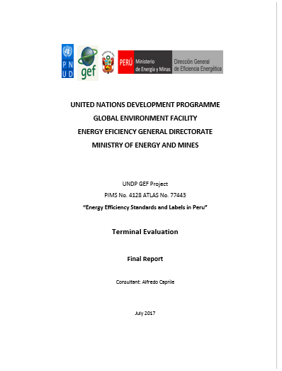 Energy Efficiency Standards and Labels in Peru - Terminal Evaluation Final Report