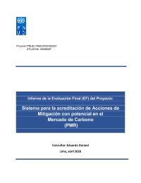 Accreditation System of mitigation actions with potential in the carbon market (PMR)