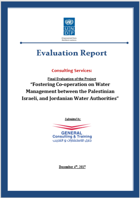 Fostering Co-operation on Water Management among the Palestinian Israeli, and Jordanian Water Authorities