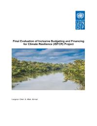 Final Evaluation of Inclusive Budgeting and Financing for Climate Change Resilience Project