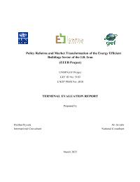 Final Review of the Energy Efficiency in Building Sector Project