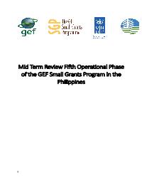 Mid-Term Review of the 5th Operational Phase of Small Grants Programme