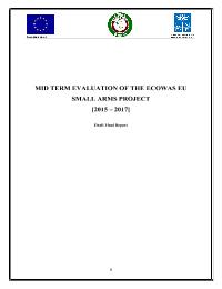 Mid-term evaluation of ECOWAS/EU Small Arms Project (SALW)