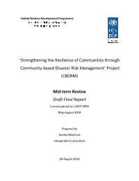 Mid-Term Evaluation: Strengthening the Resilience of Communities through Community-Based-Disaster Risk Management (CBDRM)