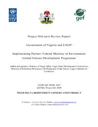 Mid-term Evaluation of Niger Delta Biodiversity Conservation Project