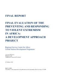 Final Evaluation of “Preventing Violent Extremism in Africa (PVE)”Project