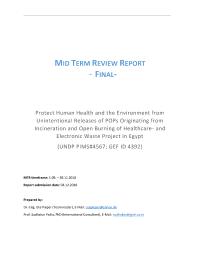 Mid Term Evaluation Management of E-Waste and Medical Wastes