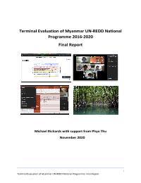 Final Evaluation: UN-REDD Programme National Programme Myanmar