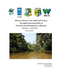 Mid term Evaluation: Strengthening Sustainability of Protected Area Management in Myanmar
