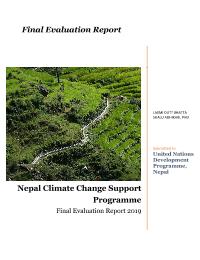 Nepal Climate Change Support Program (NCCSP): Final Evaluation 