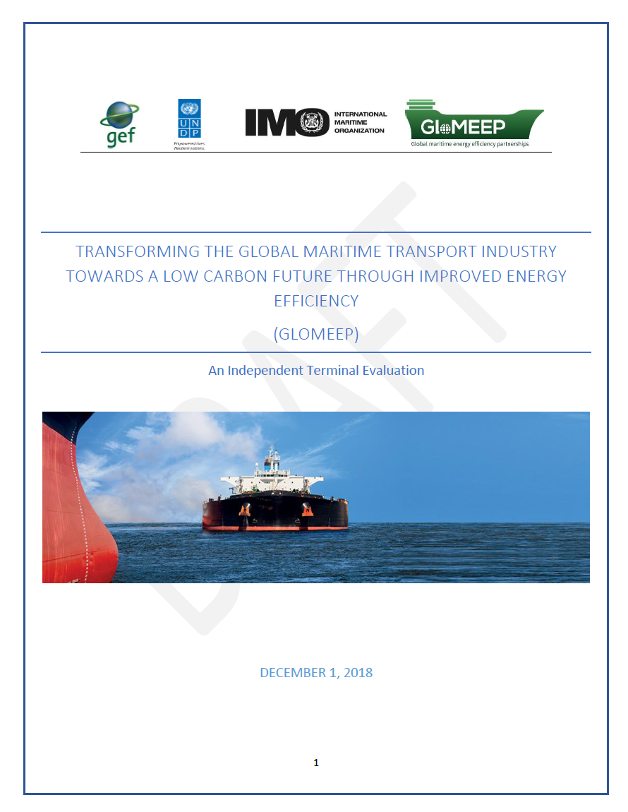 Terminal Evaluation: Transforming the Global Maritime Transport Industry towards a Low Carbon Future through Improved Energy  Efficiency (PIMS 5201)