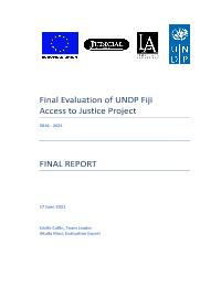 Fiji Access to Justice terminal evaluation