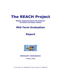 Rights, Empowerment and Cohesion (REACH) for Rural and Urban Fijians (REACH) Mid Term Evaluation Report