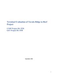 Final Tuvalu Ridge to Reef Evaluations
