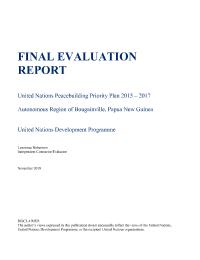 End-of-Project Evaluation – “Peace-Building Fund Programme”