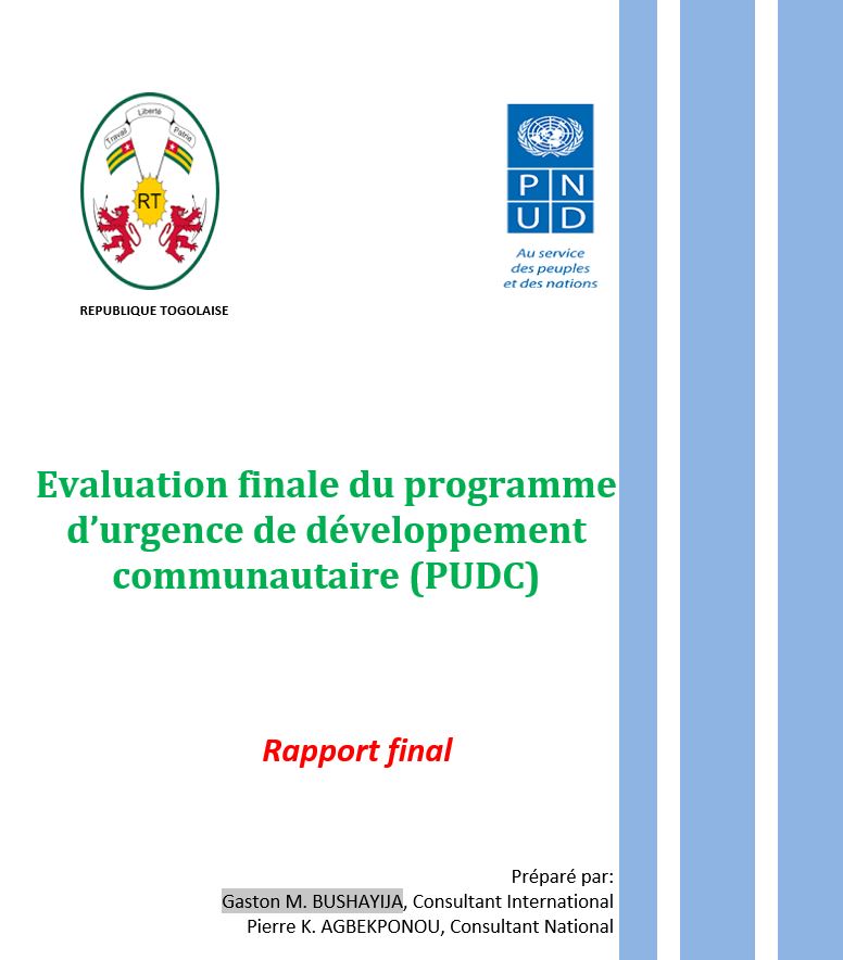 Mid-term evaluation of project: “Programme d’Urgence de Développement Communautaire”, PUDC