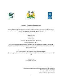 Terminal Evaluation of Efficient Energy Production and Utilization of Cookstove