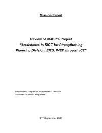 ASICT (Assistance to SICT for strengthening Planning Division, ERD and IMED