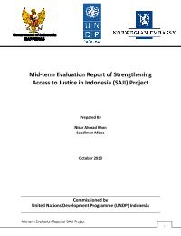 00061763 Strengthening Access to Justice in Indonesia (SAJI) Mid-Term Evaluation 