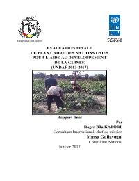 Evaluation finale de l'UNDAF 