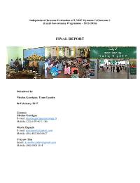 Independent Outcome Evaluation of UNDP Myanmar’s Outcome 1 (Local Governance Programme - 2013-2016)