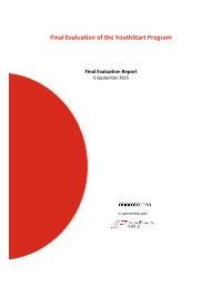 Final Evaluation of the YouthStart Program