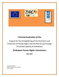 Evaluation of Support to Strengthening the Zimbabwe Human Rights Commission