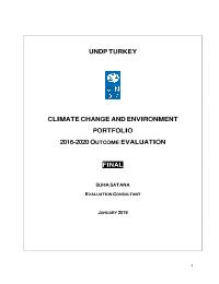 Outcome Evaluation of Climate Change and Environment (CCE) Portfolio