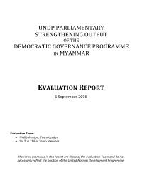 Parliamentary Strengthening Evaluation