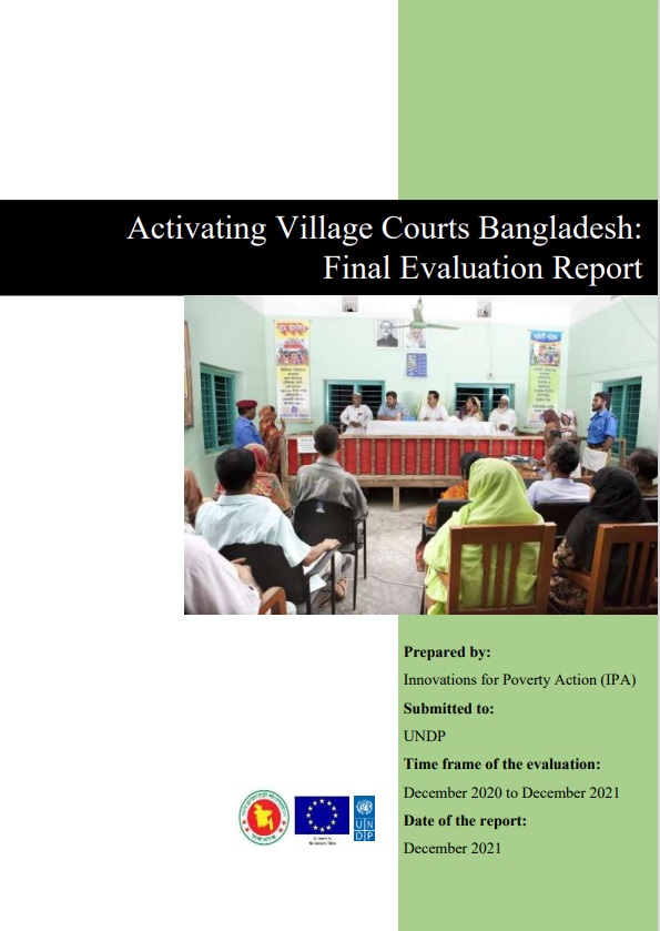 Final Evaluation of Activating Village Courts in Bangladesh Project - Phase II