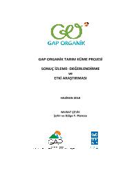 Final Evaluation of GAP Organic Agriculture Cluster Project
