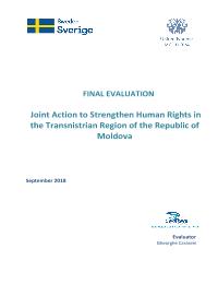 “Joint Action to Strengthen Human Rights in the Transnistrian Region of the Republic of Moldova”