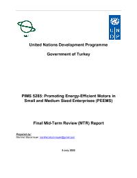Mid-term Evaluation of Promoting EE Motors in SMEs