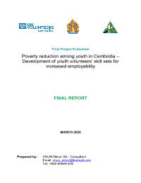 Evaluation of Poverty Reduction among youth in Cambodia – Development of youth volunteers’ skill sets for increased employability